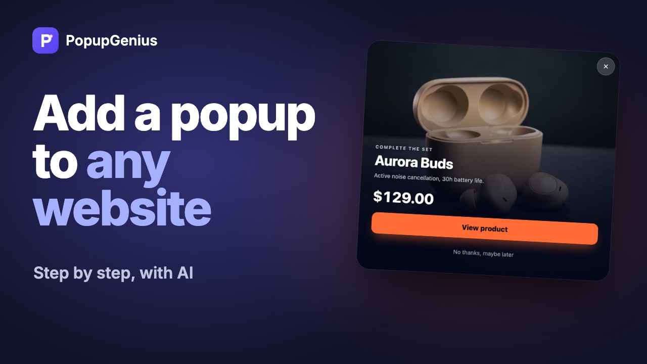 How to add a popup to your website with AI, step by step